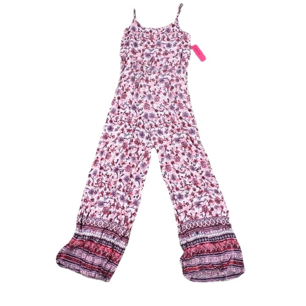 NWT Shosho floral wide leg comfy jumpsuit size L